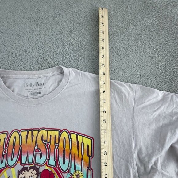 Betty Boop Yellowstone Ranch Graphic Tee X-Large White Cotton 5931 - Picture 5 of 8